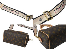 Load image into Gallery viewer, 極美品 LOUIS VUITTON ルイヴィトン ショルダーバッグ スピーディバンドリエール20 m46222 レザー PVC ブラウン ゴールド金具 中古 4b003002