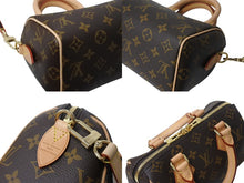 Load image into Gallery viewer, 極美品 LOUIS VUITTON ルイヴィトン ショルダーバッグ スピーディバンドリエール20 m46222 レザー PVC ブラウン ゴールド金具 中古 4b003002