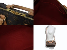 Load image into Gallery viewer, 極美品 LOUIS VUITTON ルイヴィトン ショルダーバッグ スピーディバンドリエール20 m46222 レザー PVC ブラウン ゴールド金具 中古 4b003002