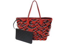 Load image into Gallery viewer, 新品未使用 LOUIS VUITTON ルイヴィトン ネヴァーフルMM LV×UF ウルスフィッシャー トートバッグ M45544 ブラック レッド 中古 4b003008