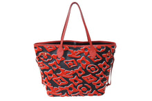 Load image into Gallery viewer, 新品未使用 LOUIS VUITTON ルイヴィトン ネヴァーフルMM LV×UF ウルスフィッシャー トートバッグ M45544 ブラック レッド 中古 4b003008