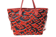 Load image into Gallery viewer, 新品未使用 LOUIS VUITTON ルイヴィトン ネヴァーフルMM LV×UF ウルスフィッシャー トートバッグ M45544 ブラック レッド 中古 4b003008