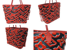 Load image into Gallery viewer, 新品未使用 LOUIS VUITTON ルイヴィトン ネヴァーフルMM LV×UF ウルスフィッシャー トートバッグ M45544 ブラック レッド 中古 4b003008