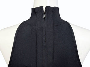 新品未使用 DAVID KOMA デヴィッド コーマ フラワー タイトドレス ビスコース ナイロン エラスタン ブラック サイズM 中古 4b004000