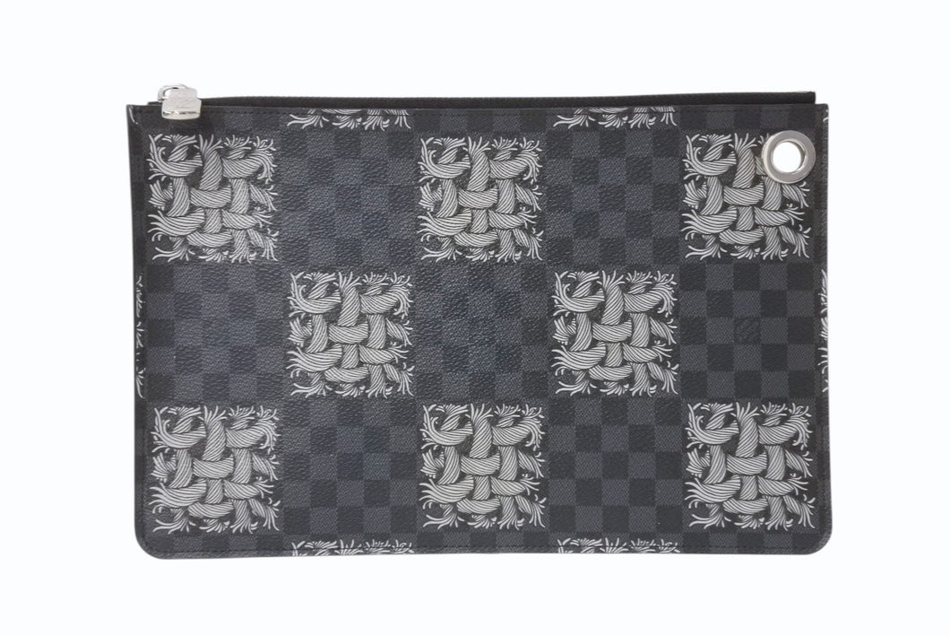 新品未使用 LOUIS VUITTON ルイヴィトン ポシェットジュールPM クリストファーネメス N61231 ダミエグラフィットキャンバス 中古 4b004055