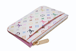 極美品 LOUIS VUITTON ルイヴィトン ポシェット クレ コインケース 小銭入れ M93734 モノグラム マルチカラー ホワイト 村上隆 中古 4b004660