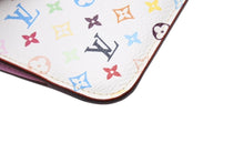 画像をギャラリービューアに読み込む, 極美品 LOUIS VUITTON ルイヴィトン ポシェット クレ コインケース 小銭入れ M93734 モノグラム マルチカラー ホワイト 村上隆 中古 4b004660