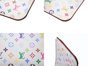 極美品 LOUIS VUITTON ルイヴィトン ポシェット クレ コインケース 小銭入れ M93734 モノグラム マルチカラー ホワイト 村上隆 中古 4b004660