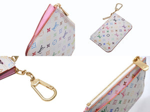 極美品 LOUIS VUITTON ルイヴィトン ポシェット クレ コインケース 小銭入れ M93734 モノグラム マルチカラー ホワイト 村上隆 中古 4b004660