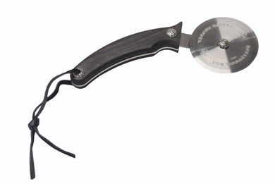極美品 CHROME HEARTS クロムハーツ PIZZA CUTTER ピザカッター CHプラス ホースシュー エボニーウッド シルバー925 中古 4b004871