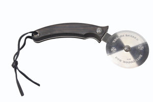 極美品 CHROME HEARTS クロムハーツ PIZZA CUTTER ピザカッター CHプラス ホースシュー エボニーウッド シルバー925 中古 4b004871