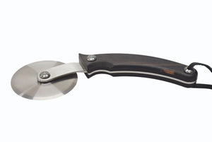 極美品 CHROME HEARTS クロムハーツ PIZZA CUTTER ピザカッター CHプラス ホースシュー エボニーウッド シルバー925 中古 4b004871