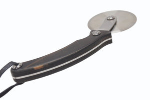 極美品 CHROME HEARTS クロムハーツ PIZZA CUTTER ピザカッター CHプラス ホースシュー エボニーウッド シルバー925 中古 4b004871