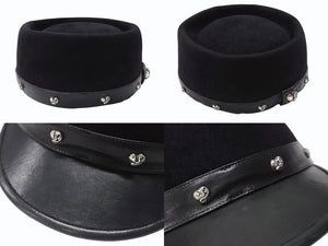CHROME HEARTS クロムハーツ ケルティックハート キャスケット サイズS ビーバーウール ラムレザー シルバー925 ブラック 美品 中古 4b004872