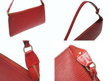 Load image into Gallery viewer, LOUIS VUITTON ルイヴィトン ポシェット アクセソワール アクセサリーポーチ エピレザー M5294E レッド ゴールド金具 美品 中古 4b008101