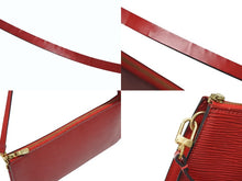 Load image into Gallery viewer, LOUIS VUITTON ルイヴィトン ポシェット アクセソワール アクセサリーポーチ エピレザー M5294E レッド ゴールド金具 美品 中古 4b008101
