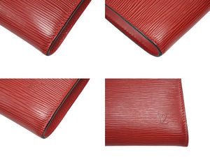 LOUIS VUITTON ルイヴィトン ポシェット アクセソワール アクセサリーポーチ エピレザー M5294E レッド ゴールド金具 美品 中古 4b008101