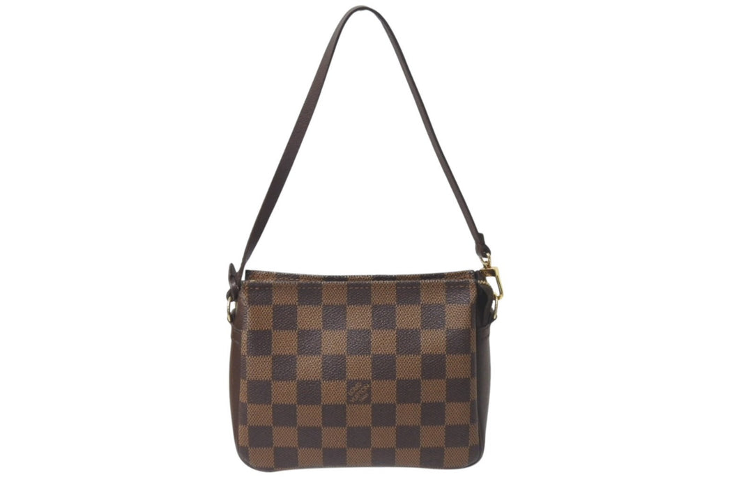極美品 LOUIS VUITTON ルイヴィトン ハンドバッグ ダミエ トゥルース メイクアップ N51982 ブラウン 中古 4b001186