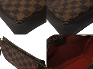 極美品 LOUIS VUITTON ルイヴィトン ハンドバッグ ダミエ トゥルース メイクアップ N51982 ブラウン 中古 4b001186