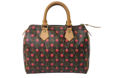 LOUIS VUITTON ルイヴィトン モノグラムチェリー スピーディ25 ハンドバッグ M95009 村上隆 ブラウン 美品 中古 4b000069