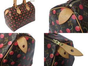 LOUIS VUITTON ルイヴィトン モノグラムチェリー スピーディ25 ハンドバッグ M95009 村上隆 ブラウン 美品 中古 4b000069