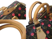Load image into Gallery viewer, LOUIS VUITTON ルイヴィトン モノグラムチェリー スピーディ25 ハンドバッグ M95009 村上隆 ブラウン 美品 中古 4b000069