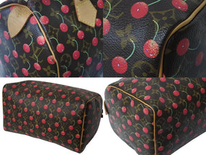LOUIS VUITTON ルイヴィトン モノグラムチェリー スピーディ25 ハンドバッグ M95009 村上隆 ブラウン 美品 中古 4b000069