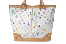 画像をギャラリービューアに読み込む, 極美品 LOUIS VUITTON ルイヴィトン シャーリーンMM トートバッグ M93212 モノグラム マルチカラー ホワイト 村上隆 中古 4b000066