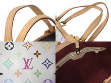 画像をギャラリービューアに読み込む, 極美品 LOUIS VUITTON ルイヴィトン シャーリーンMM トートバッグ M93212 モノグラム マルチカラー ホワイト 村上隆 中古 4b000066