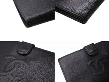 Load image into Gallery viewer, CHANEL シャネル 二つ折り長財布 ロングウォレット 8番台 ココマーク キャビアスキン ブラック フランス製 ゴールド金具 美品 中古 4c068516