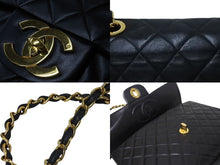 Load image into Gallery viewer, CHANEL シャネル デカマトラッセ チェーンショルダーバッグ シングルフラップ 2番台 ブラック ゴールド金具 美品 中古 4b000173
