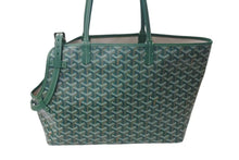 Load image into Gallery viewer, Like new GOYARD Chian Gris Pet Bag CHIENGPMLTY09CL09P Green PVC Leather Silver Hardware Pre-owned 4c050625 