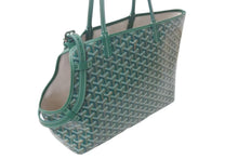 Load image into Gallery viewer, Like new GOYARD Chian Gris Pet Bag CHIENGPMLTY09CL09P Green PVC Leather Silver Hardware Pre-owned 4c050625 