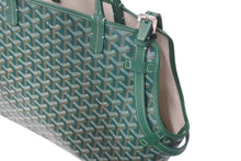 Load image into Gallery viewer, Like new GOYARD Chian Gris Pet Bag CHIENGPMLTY09CL09P Green PVC Leather Silver Hardware Pre-owned 4c050625 