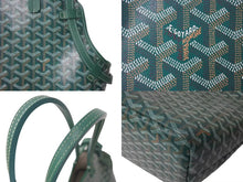 Load image into Gallery viewer, Like new GOYARD Chian Gris Pet Bag CHIENGPMLTY09CL09P Green PVC Leather Silver Hardware Pre-owned 4c050625 