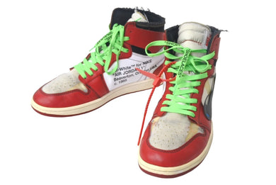 Off-White × Nike オフホワイト ナイキ エアジョーダン1 レトロ ハイ ザ・テン シカゴ AA3834-101 美品 中古 4c052047
