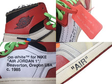 画像をギャラリービューアに読み込む, Off-White × Nike オフホワイト ナイキ エアジョーダン1 レトロ ハイ ザ・テン シカゴ AA3834-101 美品 中古 4c052047