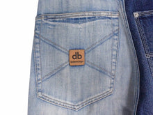 Load image into Gallery viewer, BALENCIAGA バレンシアガ 22SS JEAN 50/50 デニムパンツ ジーンズ 662758 サイズXXS 2トーン ドッキング 刺繍ロゴ 良品 中古 4c053545
