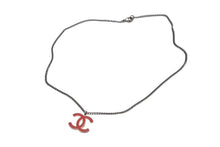 Load image into Gallery viewer, 極美品 CHANEL シャネル ココマーク ネックレス アクセサリー 04A刻印 メタル シルバー オレンジ 中古 4c055551