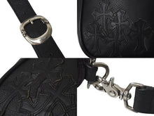 Load image into Gallery viewer, CHROME HEARTS クロムハーツ TAKA タカ クロスパッチ ショルダーバッグ ブラック レザー シルバー925 セメタリ―クロス 美品 中古 4c056183