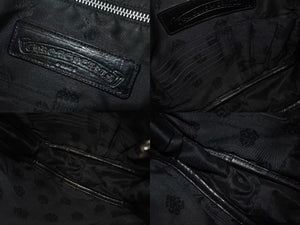 CHROME HEARTS クロムハーツ TAKA タカ クロスパッチ ショルダーバッグ ブラック レザー シルバー925 セメタリ―クロス 美品 中古 4c056183