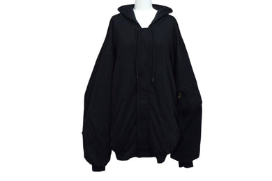BALENCIAGA バレンシアガ パデッド ボンバージャケット 657115 サイズM BBロゴ スポーツ コットン 21AW 美品 中古 4c060521
