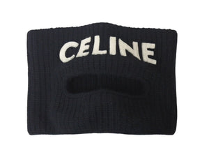 CELINE セリーヌ Knit Skimask black ニット スキーマスク ブラック フリーサイズ 美品 中古 4c062369