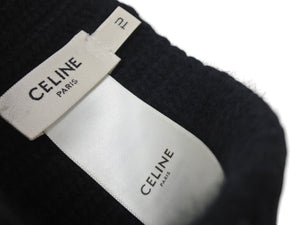 CELINE セリーヌ Knit Skimask black ニット スキーマスク ブラック フリーサイズ 美品 中古 4c062369