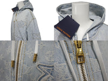 Load image into Gallery viewer, 新品同様 LOUIS VUITTON ルイヴィトン 21AW NBA モノグラム ジップスルーフーディデニムジャケット ブルー サイズ50 中古 4c074602