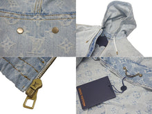 Load image into Gallery viewer, 新品同様 LOUIS VUITTON ルイヴィトン 21AW NBA モノグラム ジップスルーフーディデニムジャケット ブルー サイズ50 中古 4c074602
