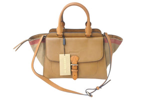 極美品 BURBERRY バーバリー ショルダーバッグ 2WAYバッグ MEDIUM MRCOURT SADDLE BROWN 3992188 ブラウン レザー 3992188 ゴールド金具 中古 4c064930 
