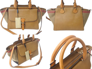 極美品 BURBERRY バーバリー ショルダーバッグ 2WAYバッグ MEDIUM MRCOURT SADDLE BROWN 3992188 ブラウン レザー 3992188 ゴールド金具 中古 4c064930 