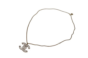 極美品 CHANEL シャネル ネックレス ココマーク アクセサリー ラインストーン F16V刻印 ゴールド 中古 4c065159