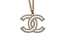 Load image into Gallery viewer, 極美品 CHANEL シャネル ネックレス ココマーク アクセサリー ラインストーン F16V刻印 ゴールド 中古 4c065159